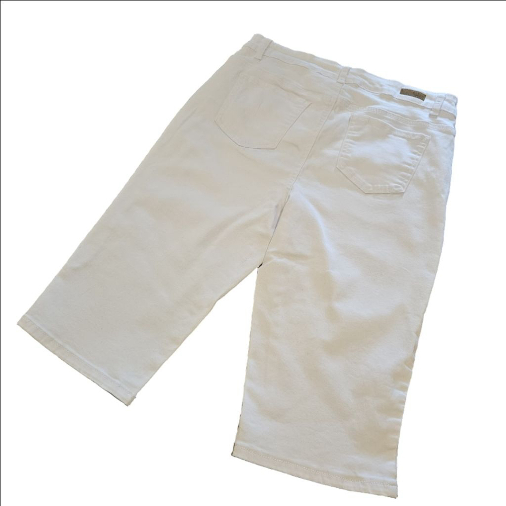 Women's BLEU Capri Pants Size 14P White - Picture 5 of 9